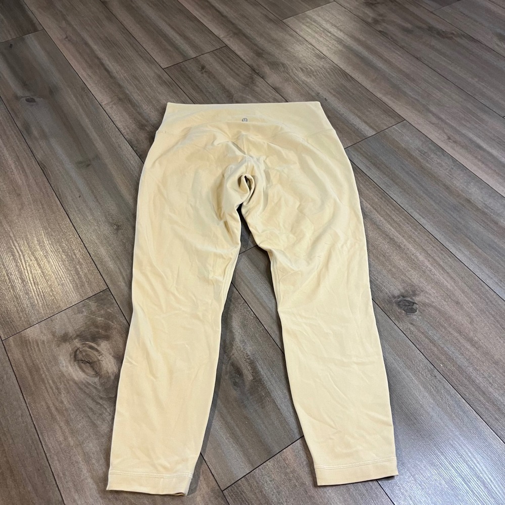 Lululemon Align High-Rise Pant‎ 25" Yellow Cream Beige Leggings Size 12 Bin H-3 - Picture 4 of 5